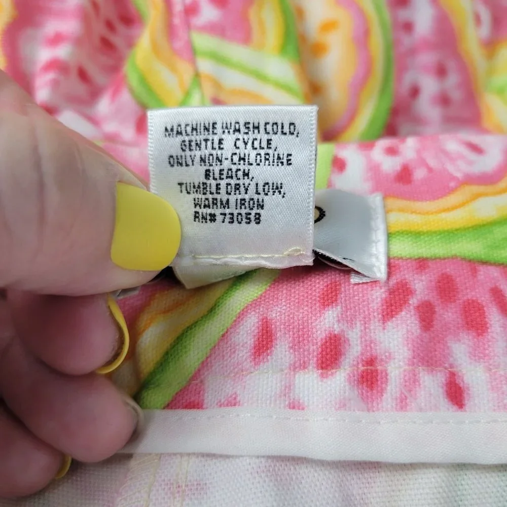 Talbots Crop Pants Womens 10 Vibrant Melon Fruit Print Comfy Stretch High Rise - Picture 8 of 8